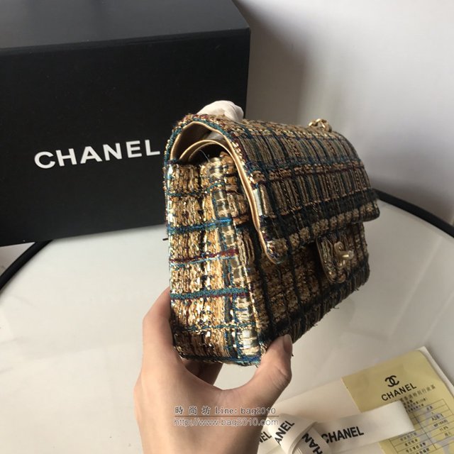 Chanel女包 小香 毛呢編織鏈條包 香奈兒單肩斜挎包 Chanel2019新款女包  djc3253